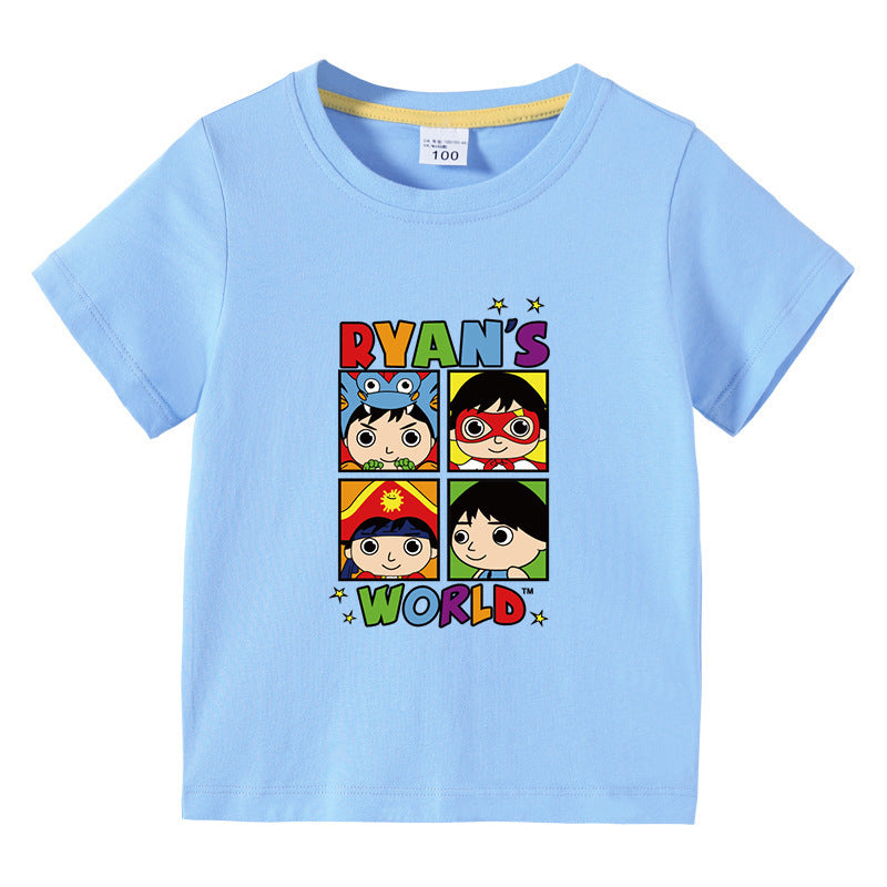 Children's summer short sleeved T-shirt