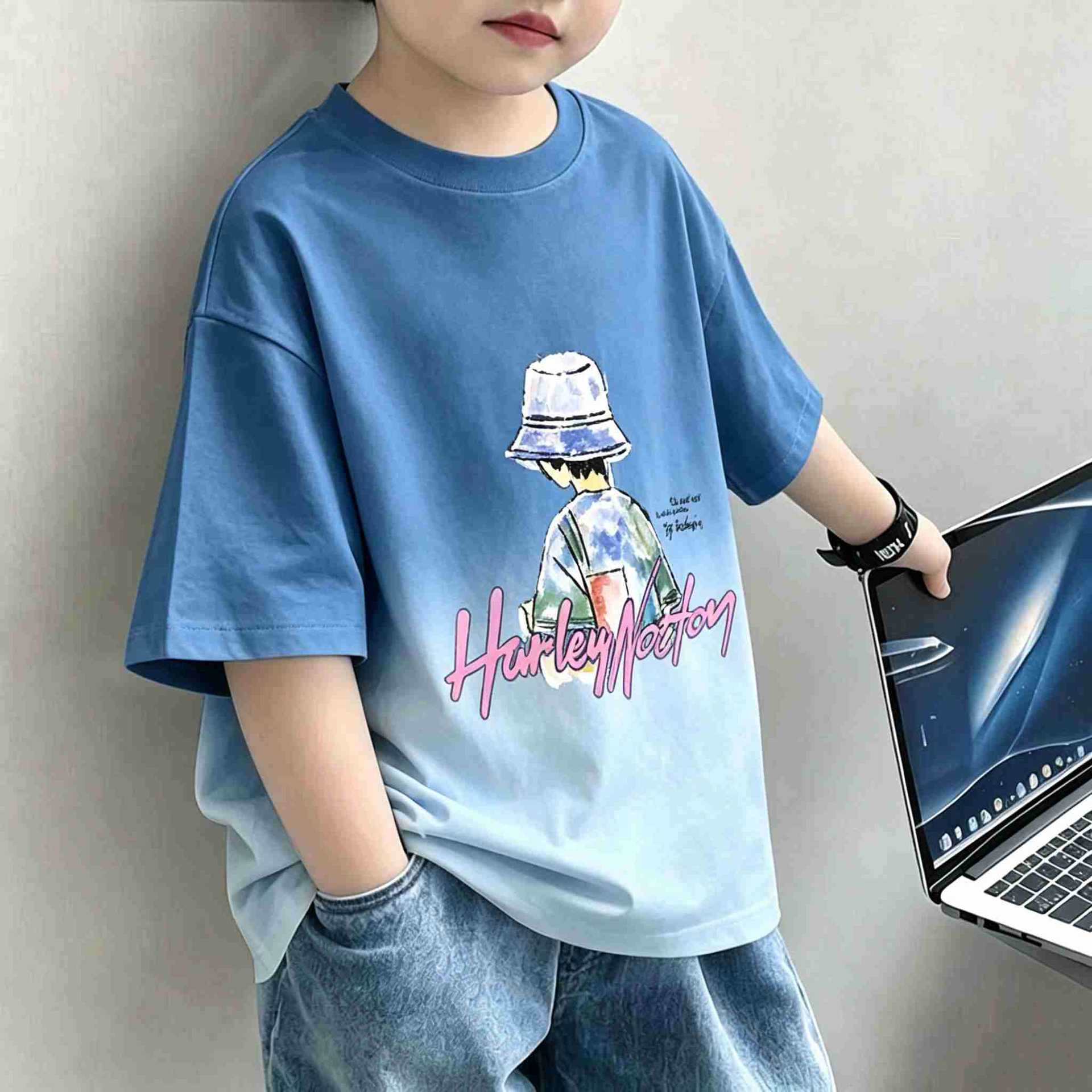 Boys' Short Sleeve T-Shirt, Trendy and Cool Casual Top for Kids