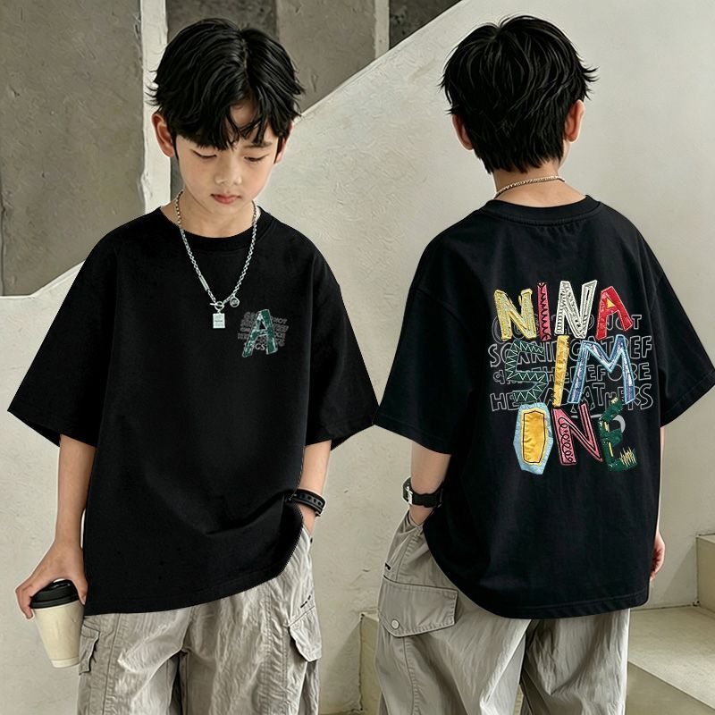 AIALITY SCHOOL Shop our boys' graphic letter print t-shirts in multiple designs Cool streetwear for kids