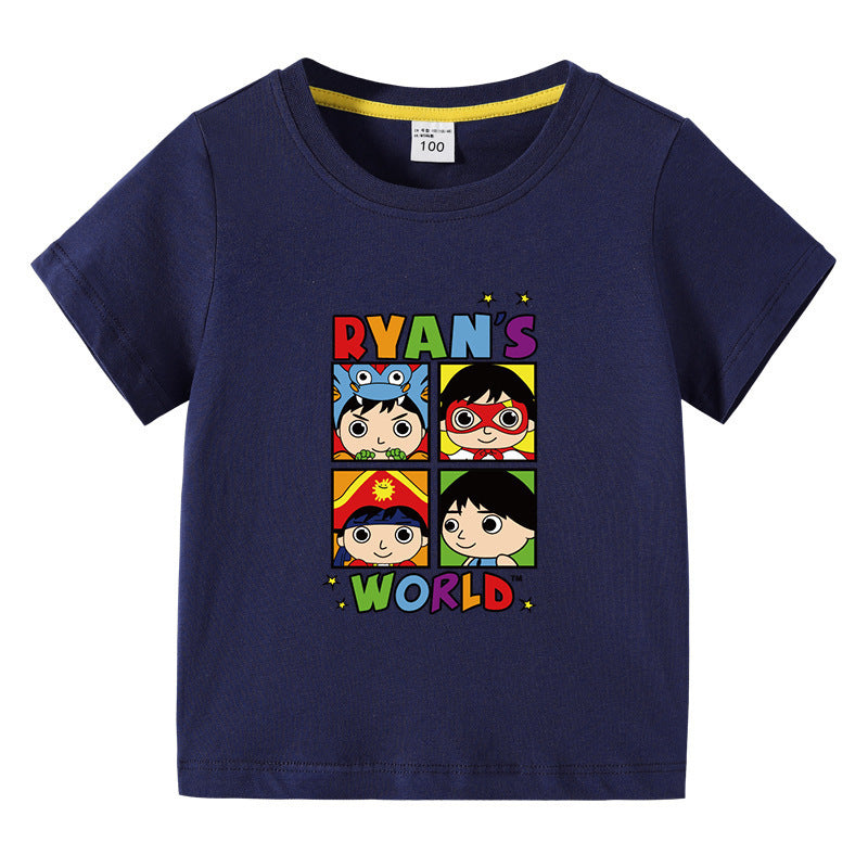 Children's summer short sleeved T-shirt
