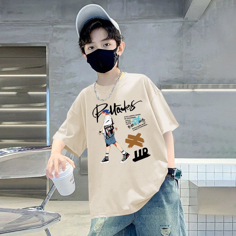 Children's Boy Short Sleeve T-Shirt  Kids Baby Half Sleeve Top for Medium and Large Sizes