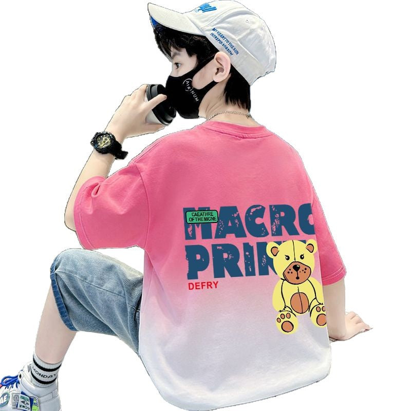 Printed Round Neck Short Sleeve T-Shirt for Boys