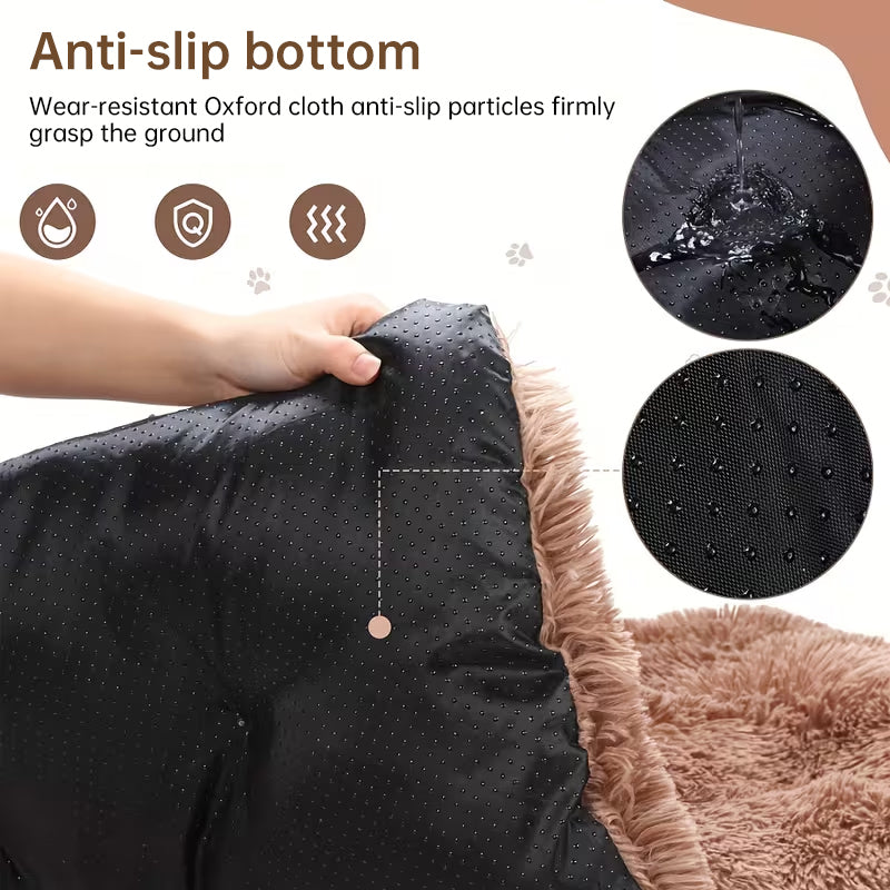 Energy-Free Pet Warmer Pad - Thick Thermal Mat for Dog Houses & Cat Beds, Lavable Non-Slip Heating Mat for All Seasons Use