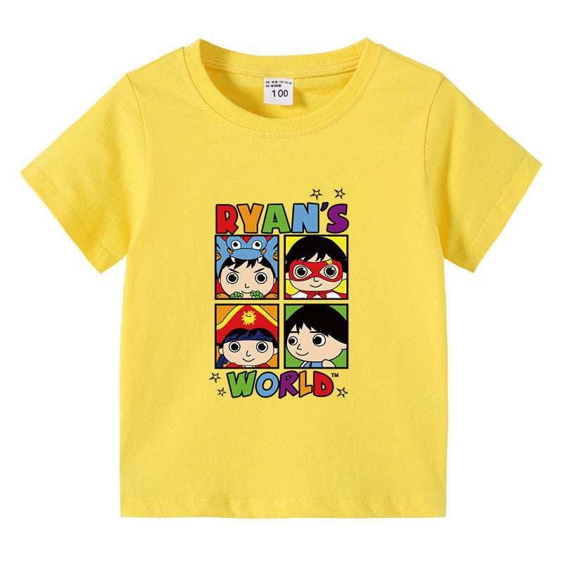 Children's summer short sleeved T-shirt