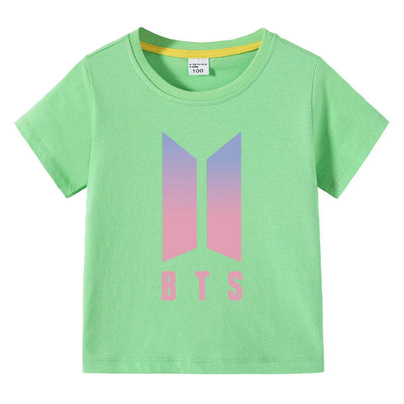 Children's summer short sleeved T-shirt