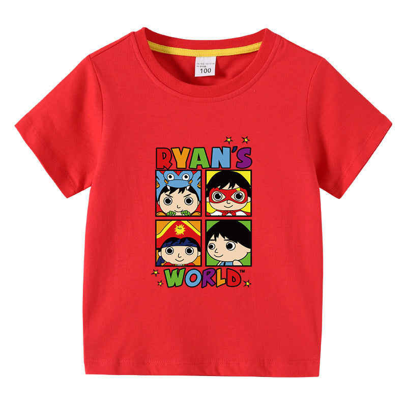 Children's summer short sleeved T-shirt