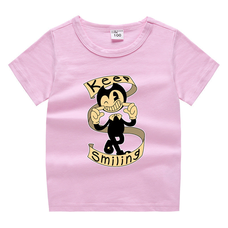 Children's summer short sleeved T-shirt