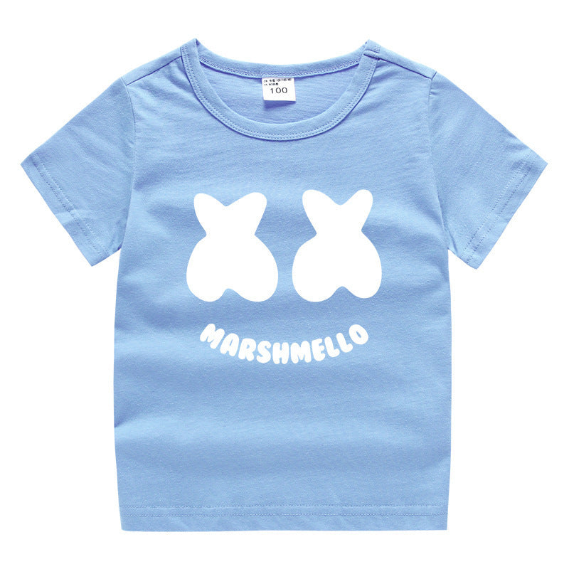 Kids' Marshmelo Cartoon Graphic T-Shirt – Short Sleeve Cotton Tee | 90–150
