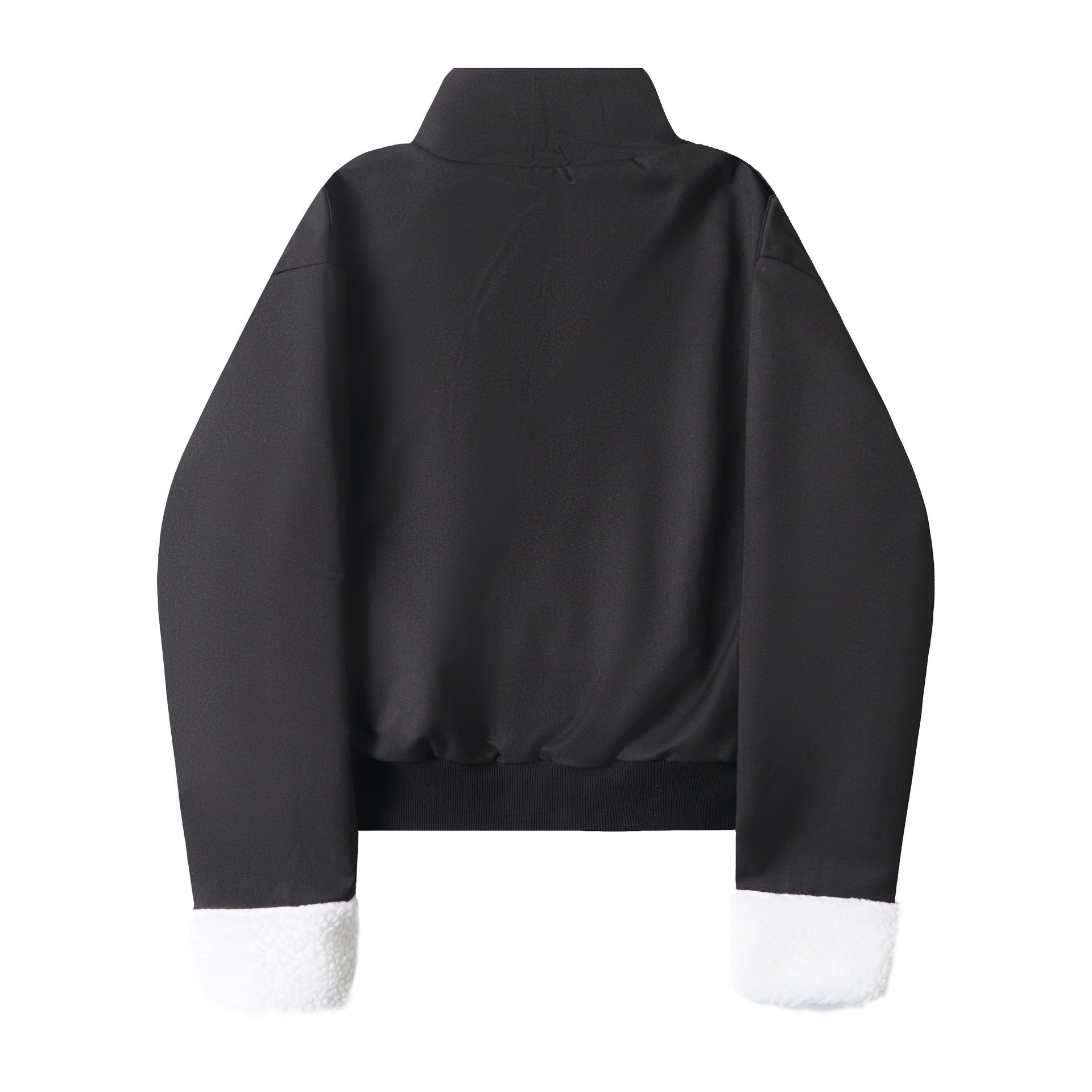 Lamb Fleece Stand up Collar Coat for Women