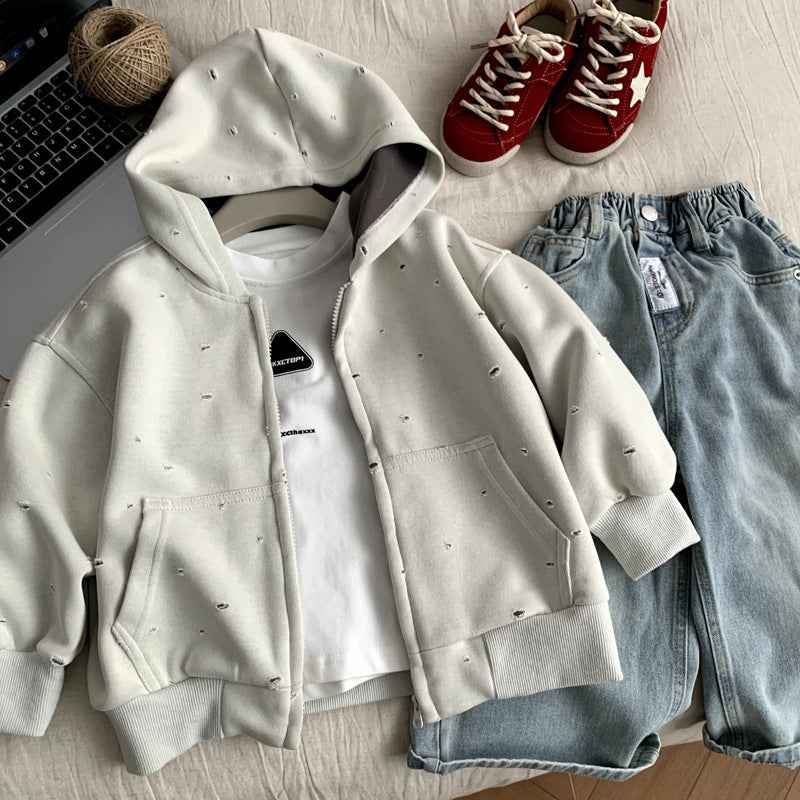 Spring and Autumn Children's Hoodies Zipper  Children's Clothing