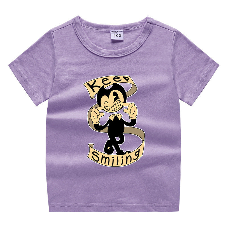 Children's summer short sleeved T-shirt