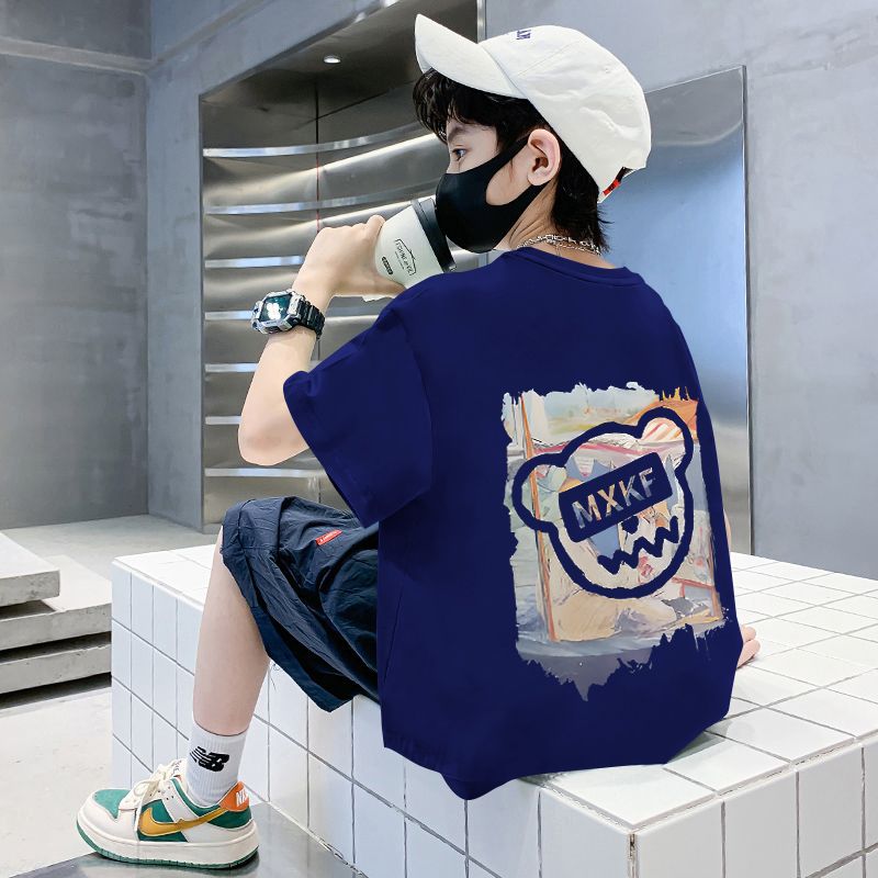 Children's Boy Short Sleeve T-Shirt Kids Baby Half Sleeve Top Medium and Large Size