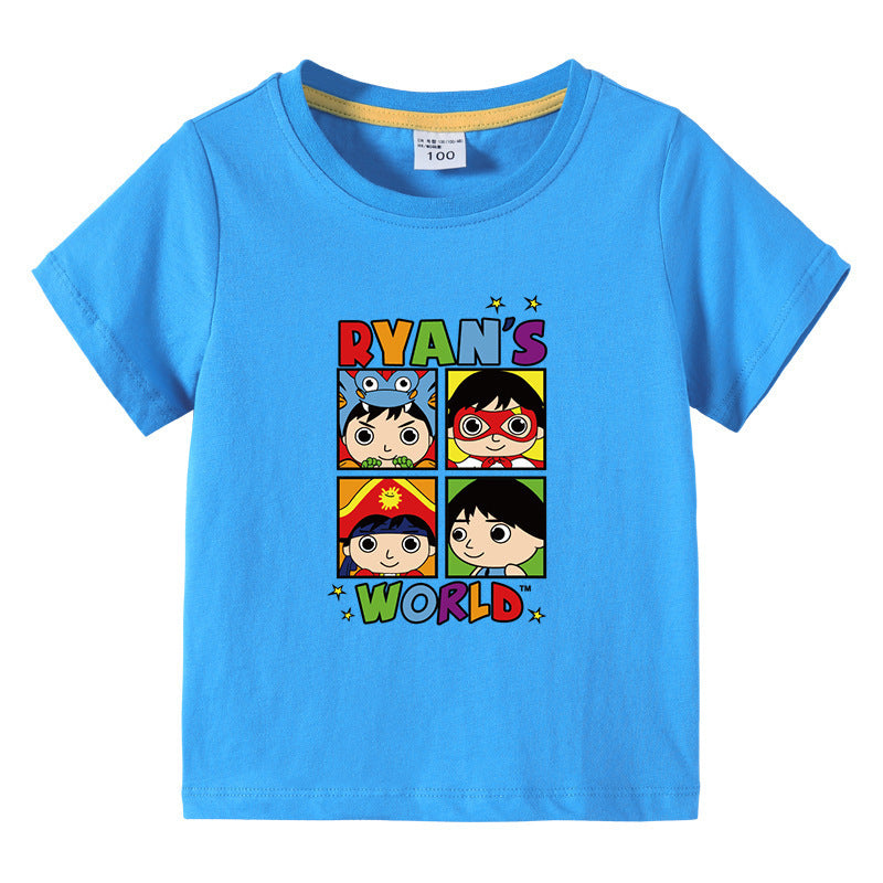 Children's summer short sleeved T-shirt