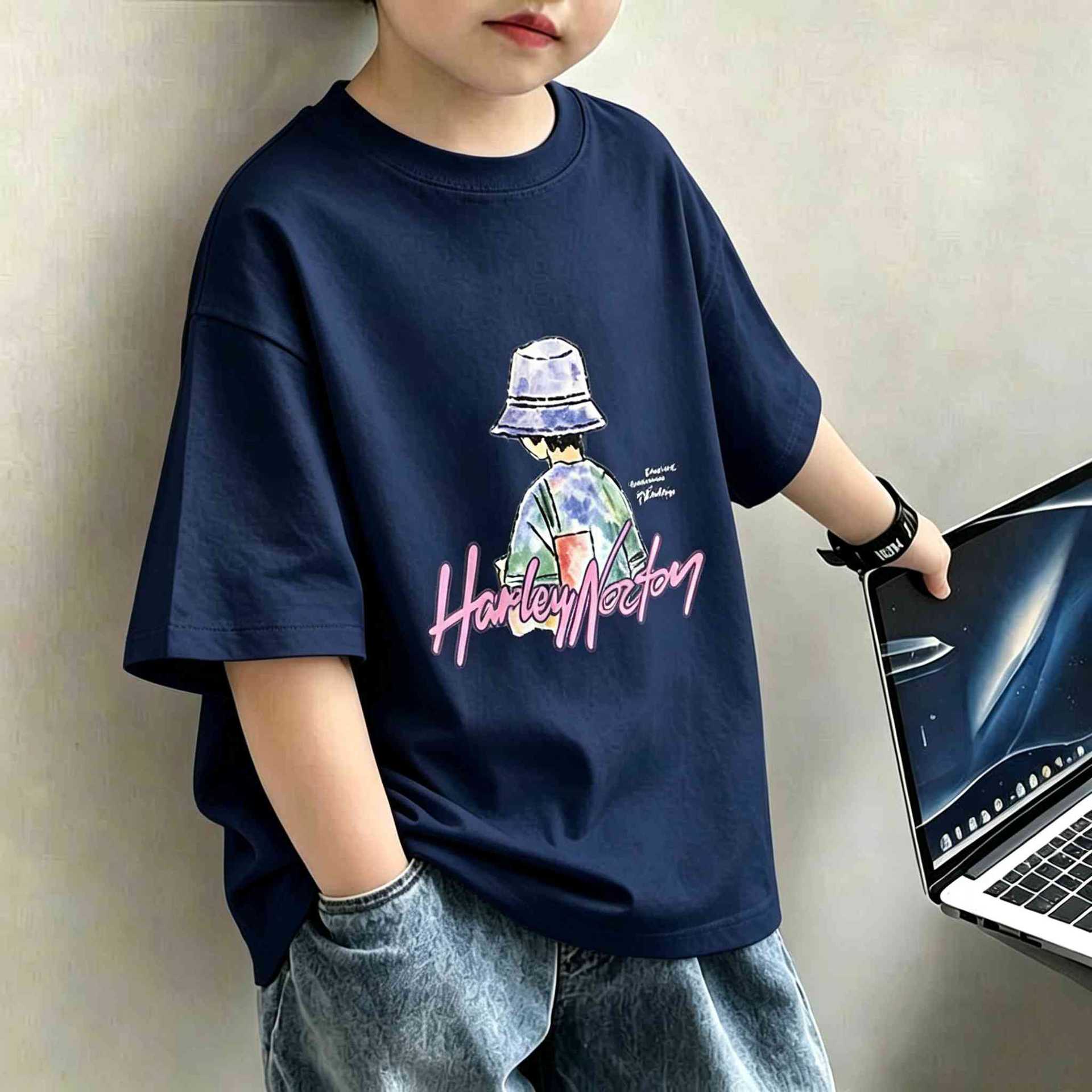 Boys' Short Sleeve T-Shirt, Trendy and Cool Casual Top for Kids
