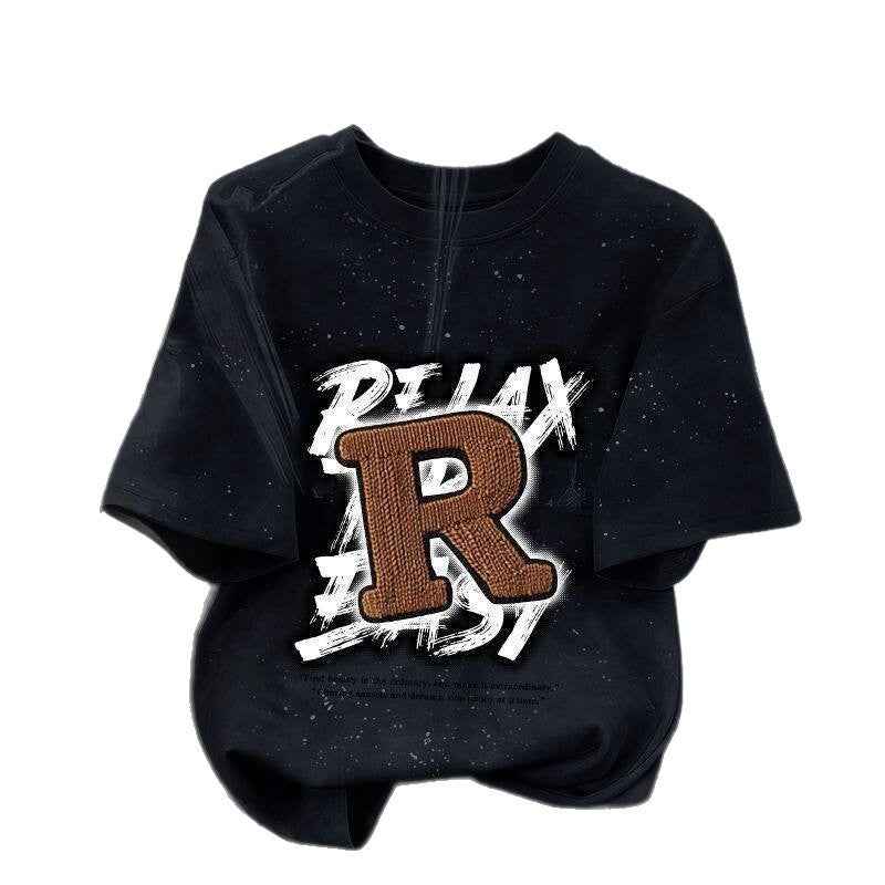Casual Gradient Color Breathable Short Sleeve T-Shirt for Kids