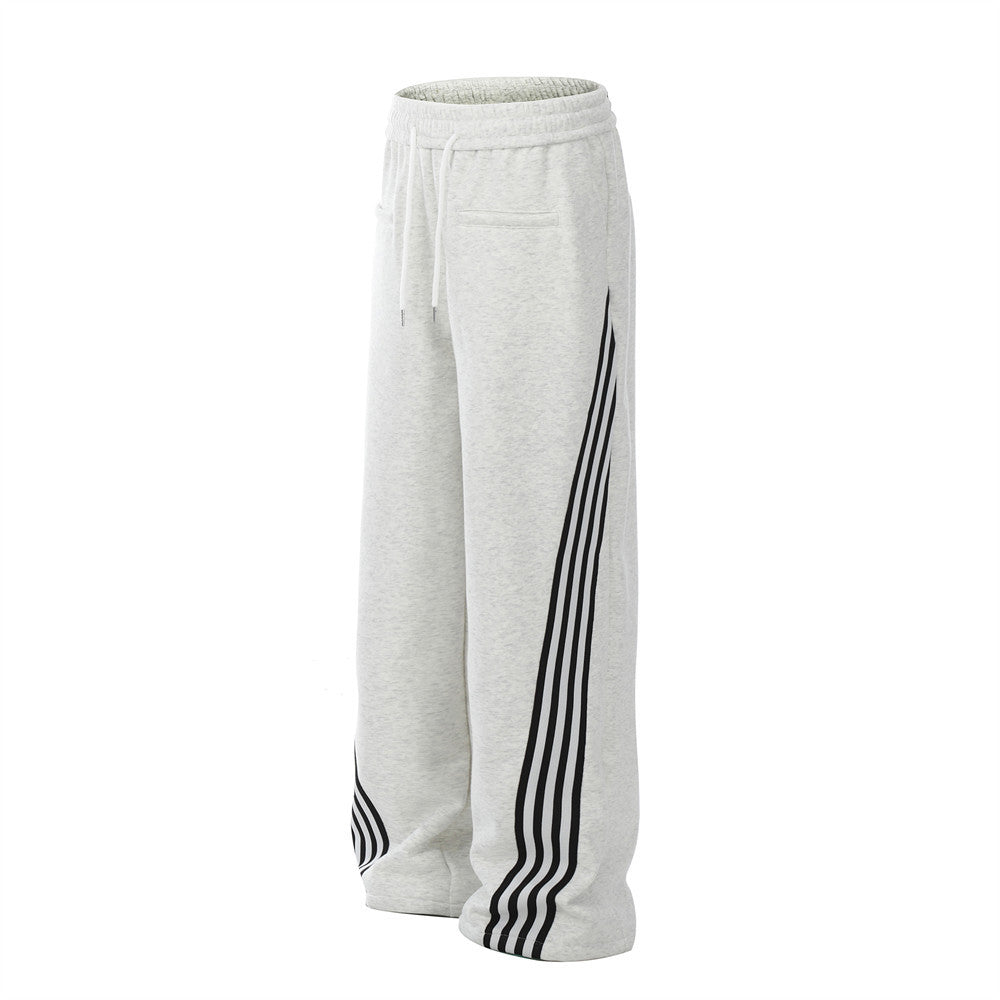 Women's Striped Casual Track Pants – Loose Fit Drawstring Joggers