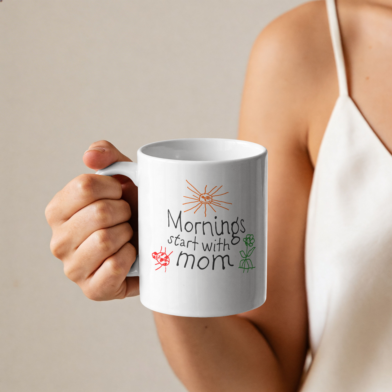Mornings Start With Mom Ceramic Mug
