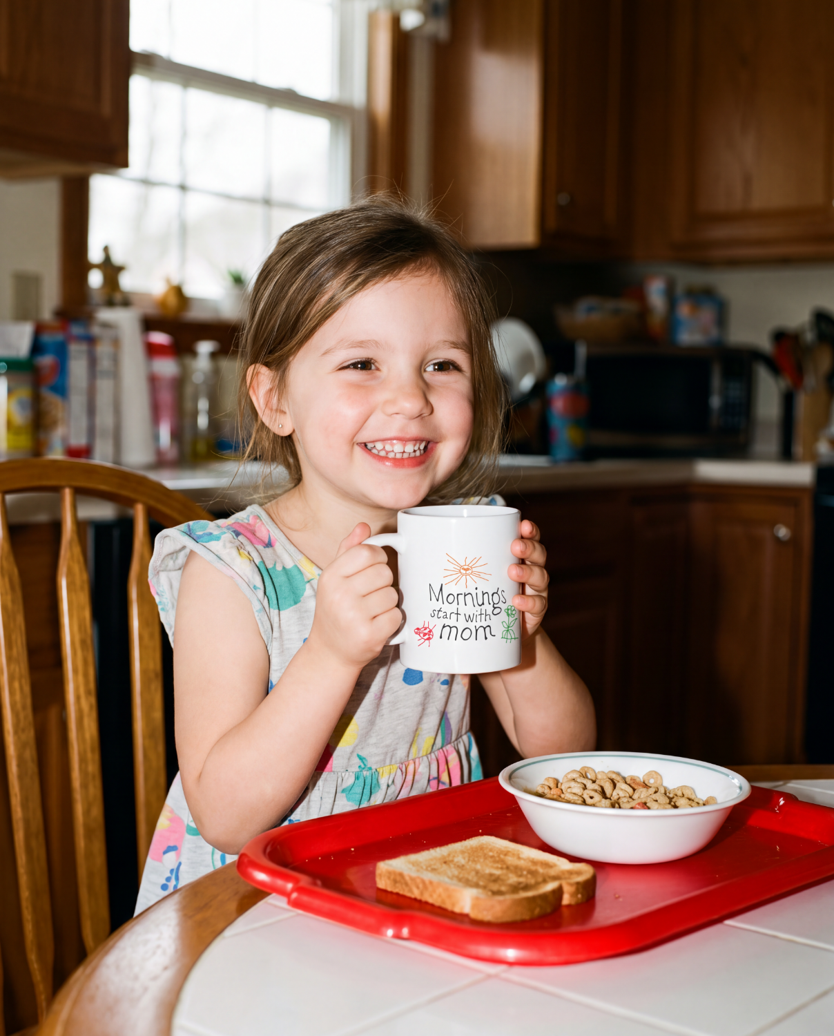 Mornings Start With Mom Ceramic Mug