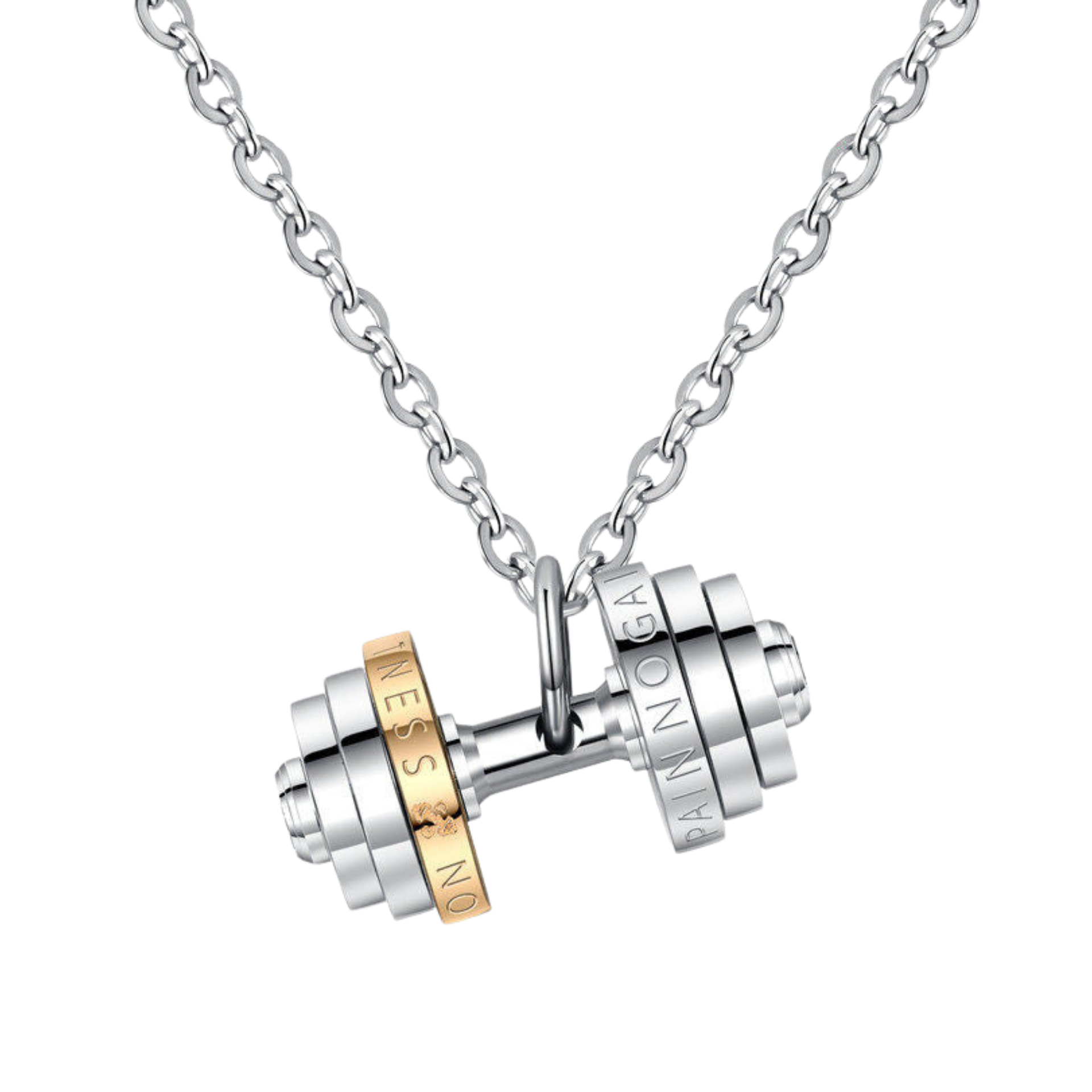 Titanium Dumbbell Necklace – Men's Strength & Style