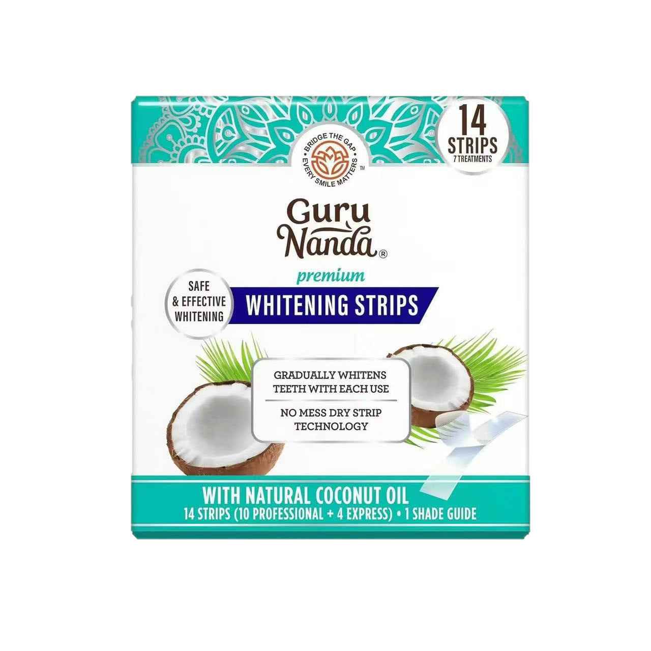 Coconut Oil Teeth Whitening Strips, Mint Flavor