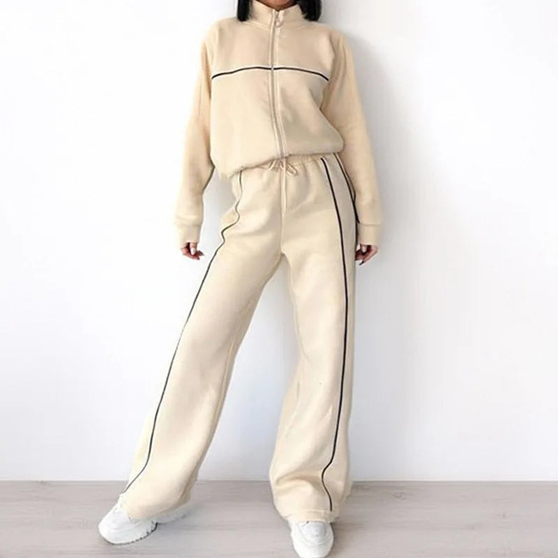 Conjunto de pantalones deportivos holgados para mujer
