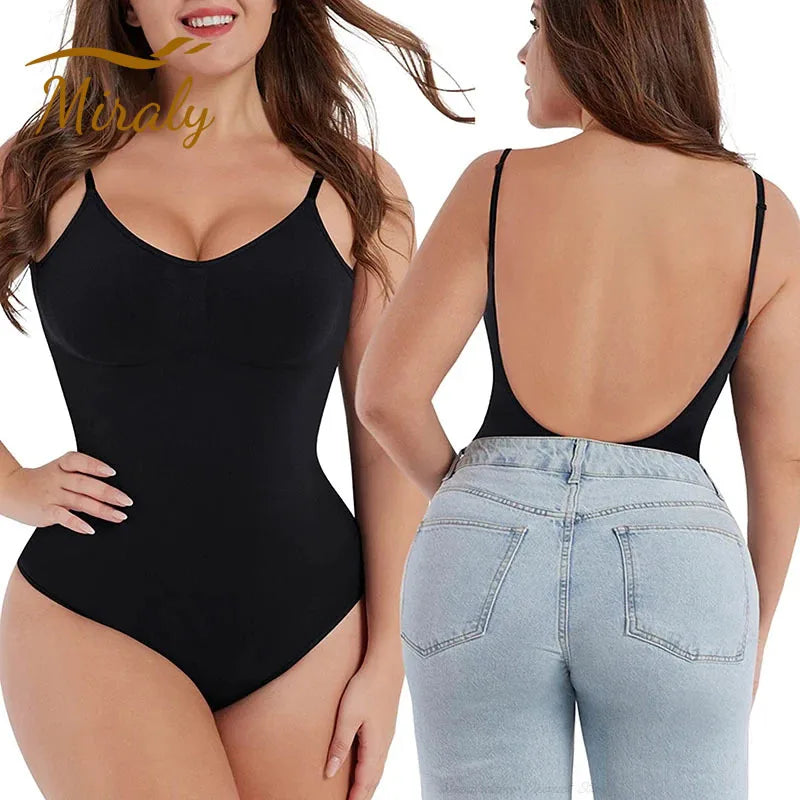 Body con Control de barriga para mujer, ropa moldeadora de cobertura completa, traje de cuerpo ajustado hasta el muslo, moldeador de cuerpo con espalda baja, mono sin espalda, moldeador sin costuras