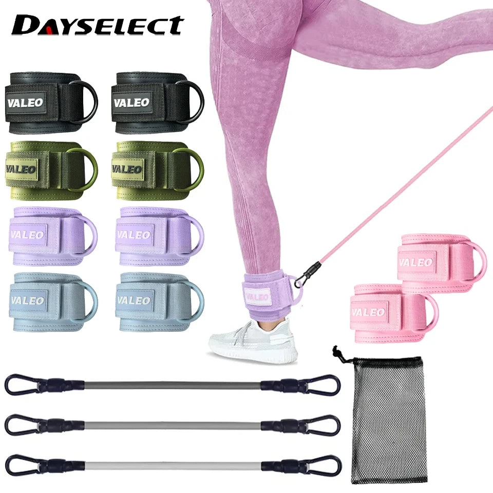 Herramientas para ejercicio de Yoga, hebillas de tobillo para Fitness, bandas elásticas para piernas, bandas de resistencia, entrenador de piernas y cadera, funda de soporte ajustable para pies