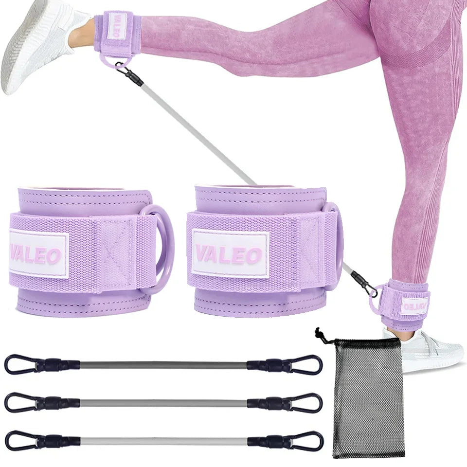 Herramientas para ejercicio de Yoga, hebillas de tobillo para Fitness, bandas elásticas para piernas, bandas de resistencia, entrenador de piernas y cadera, funda de soporte ajustable para pies