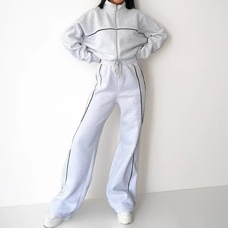 Conjunto de pantalones deportivos holgados para mujer