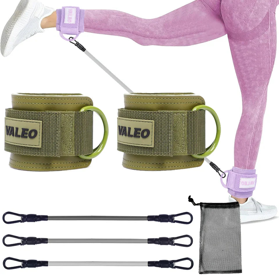 Herramientas para ejercicio de Yoga, hebillas de tobillo para Fitness, bandas elásticas para piernas, bandas de resistencia, entrenador de piernas y cadera, funda de soporte ajustable para pies