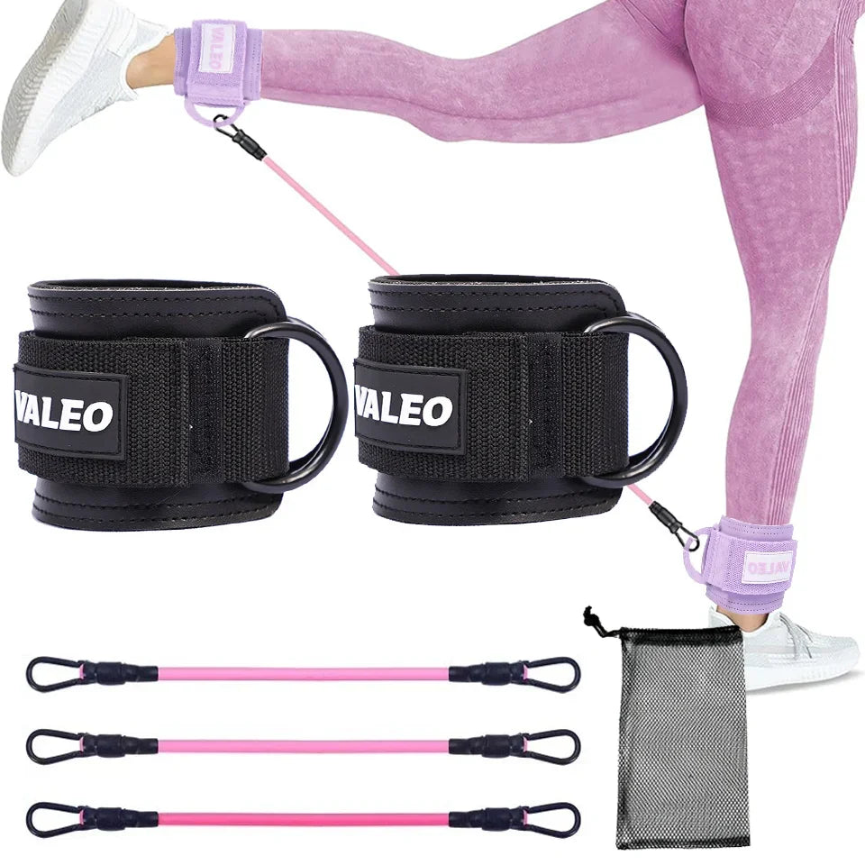 Herramientas para ejercicio de Yoga, hebillas de tobillo para Fitness, bandas elásticas para piernas, bandas de resistencia, entrenador de piernas y cadera, funda de soporte ajustable para pies