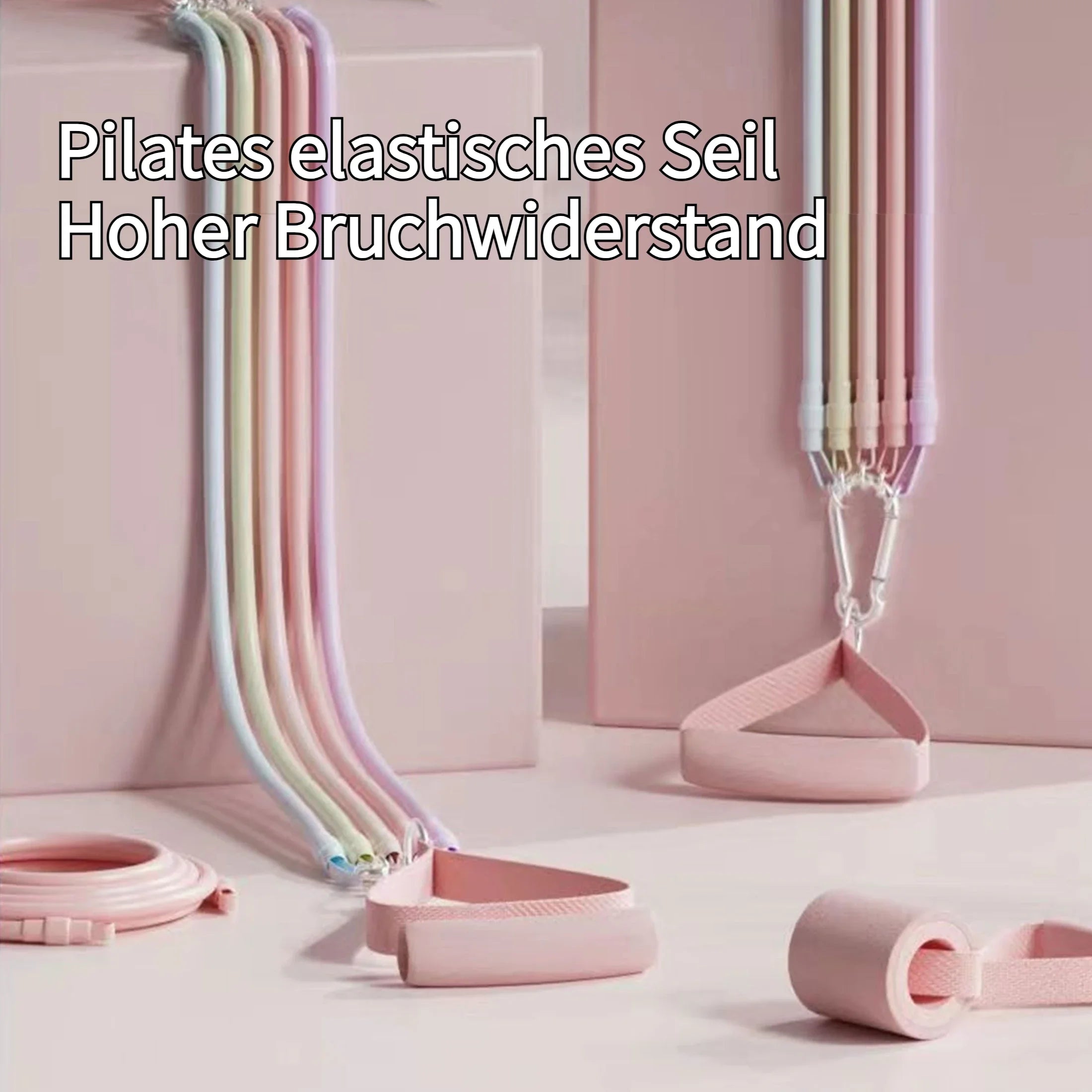 Trainingsbänder Set, Mit Pilatesrolle, Fitnessband,Hohe Elastizität Widerstandsbändern, Trainingshilfe, Muskeltraining