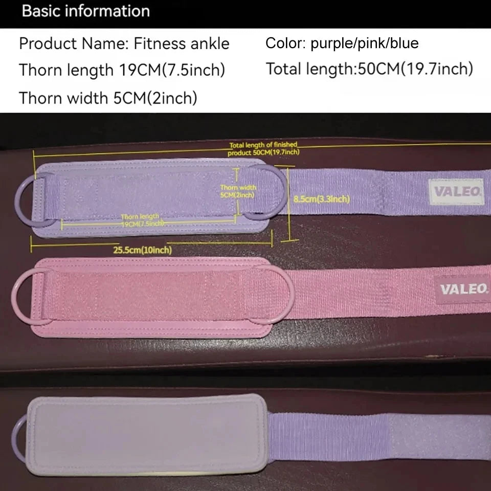 Herramientas para ejercicio de Yoga, hebillas de tobillo para Fitness, bandas elásticas para piernas, bandas de resistencia, entrenador de piernas y cadera, funda de soporte ajustable para pies