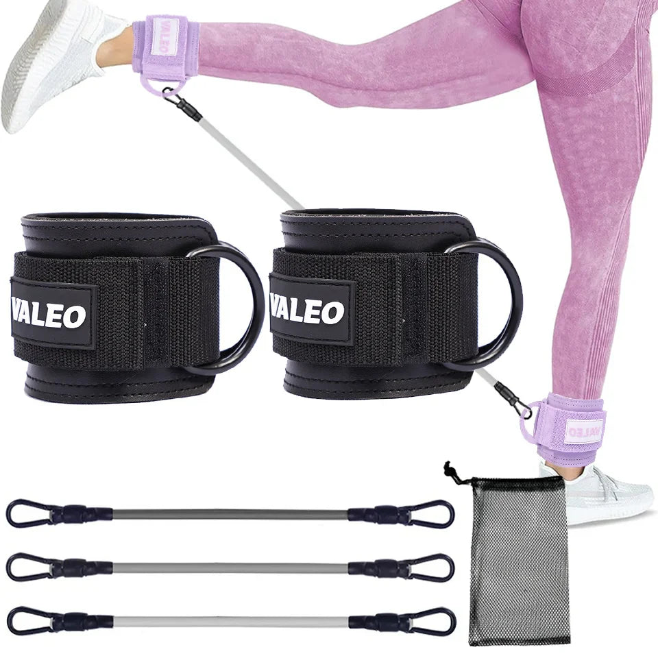 Herramientas para ejercicio de Yoga, hebillas de tobillo para Fitness, bandas elásticas para piernas, bandas de resistencia, entrenador de piernas y cadera, funda de soporte ajustable para pies