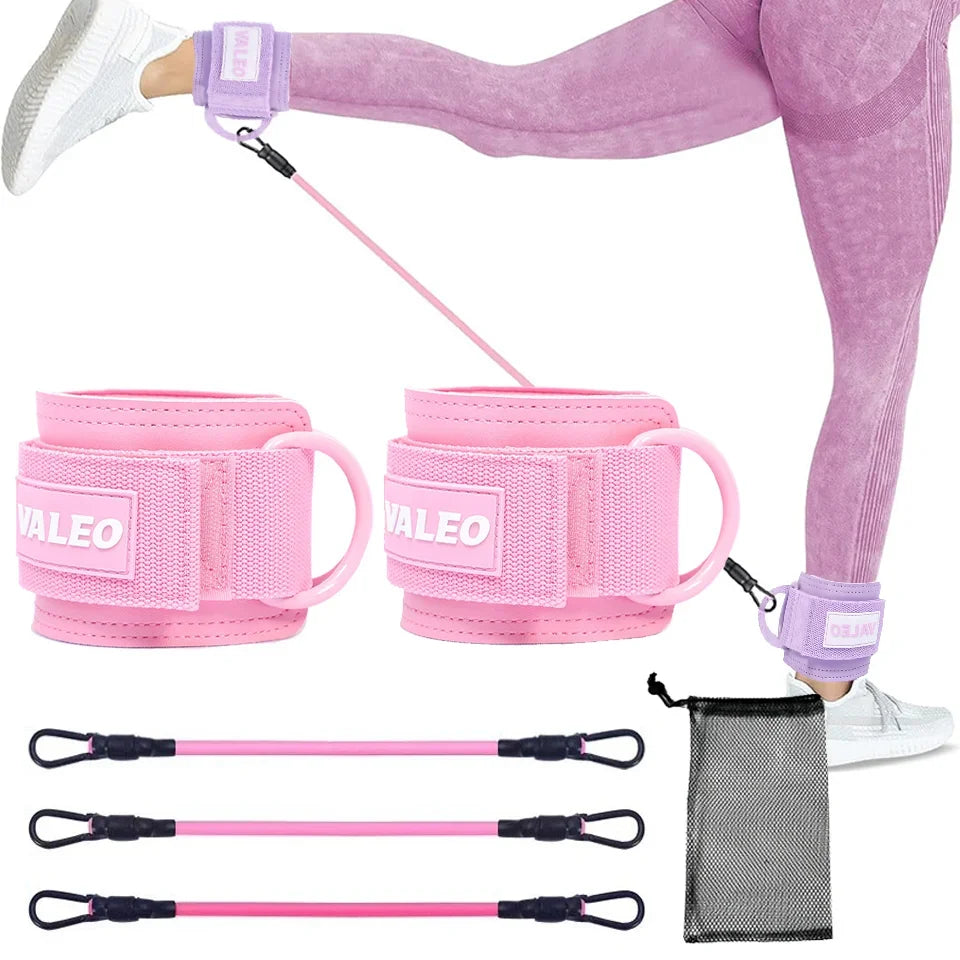 Herramientas para ejercicio de Yoga, hebillas de tobillo para Fitness, bandas elásticas para piernas, bandas de resistencia, entrenador de piernas y cadera, funda de soporte ajustable para pies