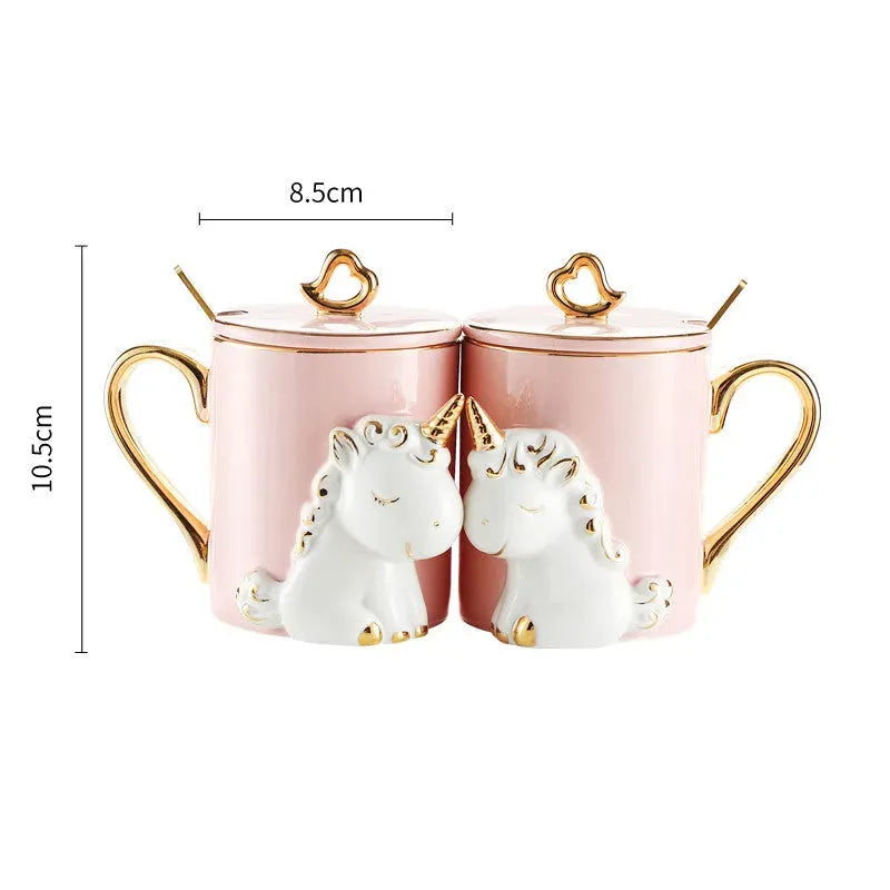 A Pair Of Suit Couple's Mugs - Bellarte Enchanté A Pair Of Suit Couple's Mugs