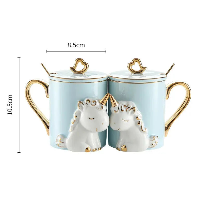 A Pair Of Suit Couple's Mugs - Bellarte Enchanté A Pair Of Suit Couple's Mugs