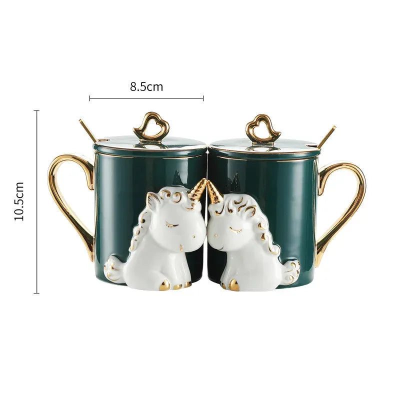 A Pair Of Suit Couple's Mugs - Bellarte Enchanté A Pair Of Suit Couple's Mugs
