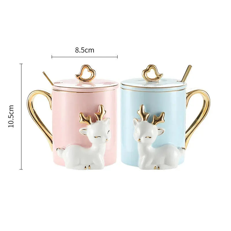 A Pair Of Suit Couple's Mugs - Bellarte Enchanté A Pair Of Suit Couple's Mugs