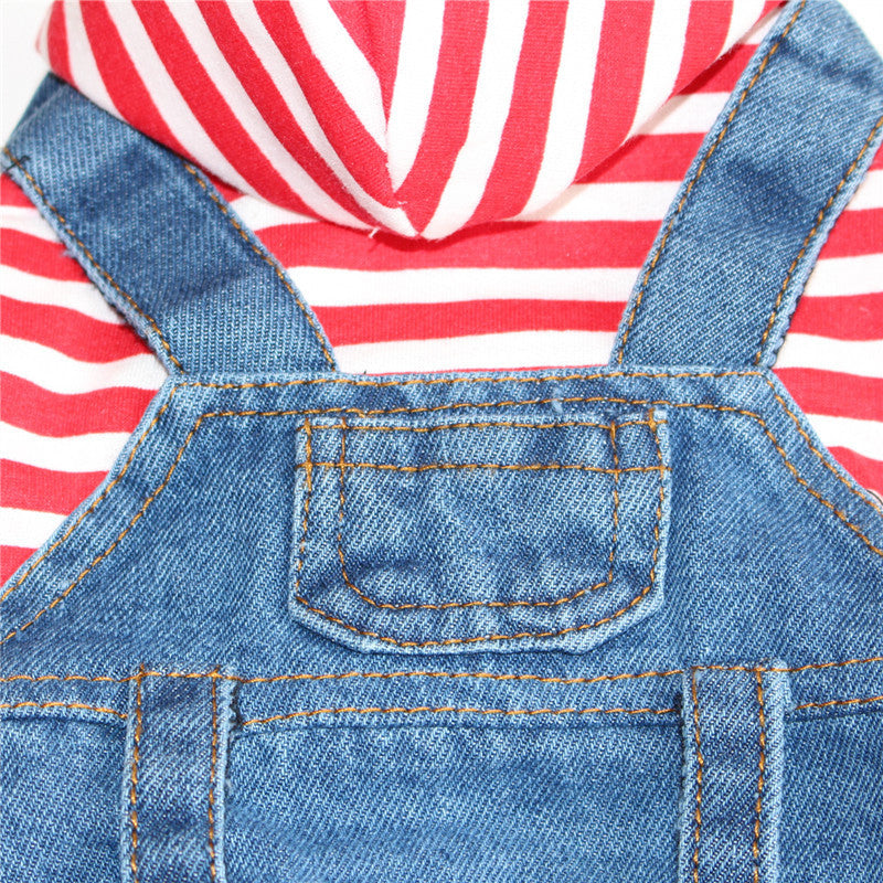 Pet Clothes Four Leg Denim One-piece Suit