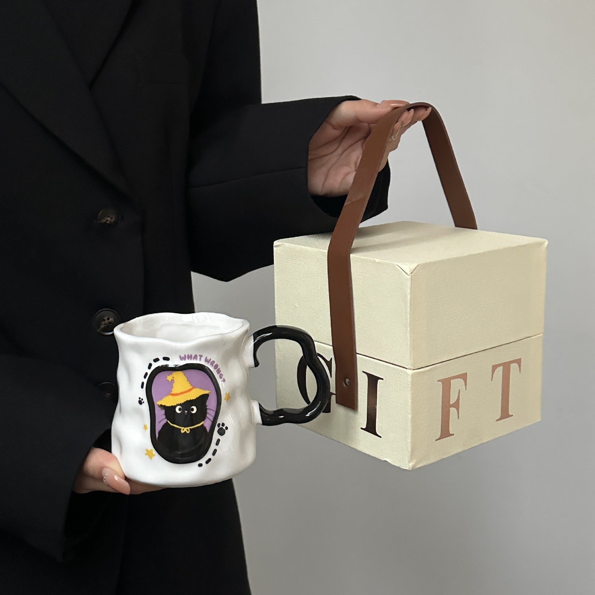 Cup Ceramic Hand High Sense Water Cup Box