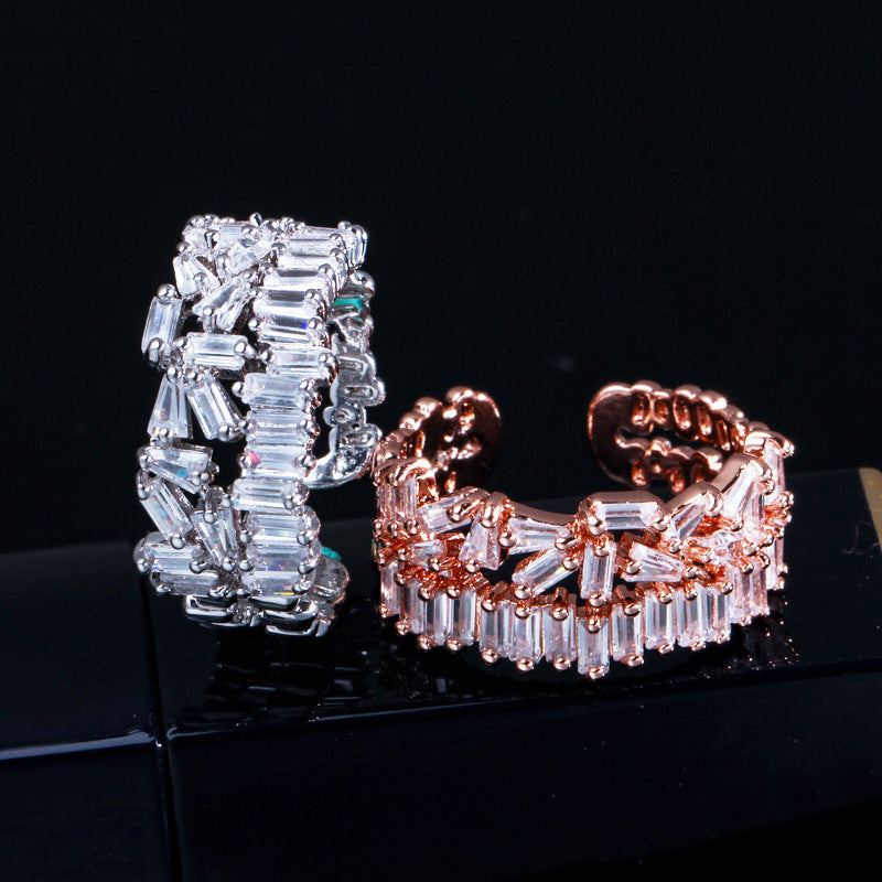 AAA Square Zircon Creative All-match Ring Women - Bellarte Enchanté AAA Square Zircon Creative All-match Ring Women