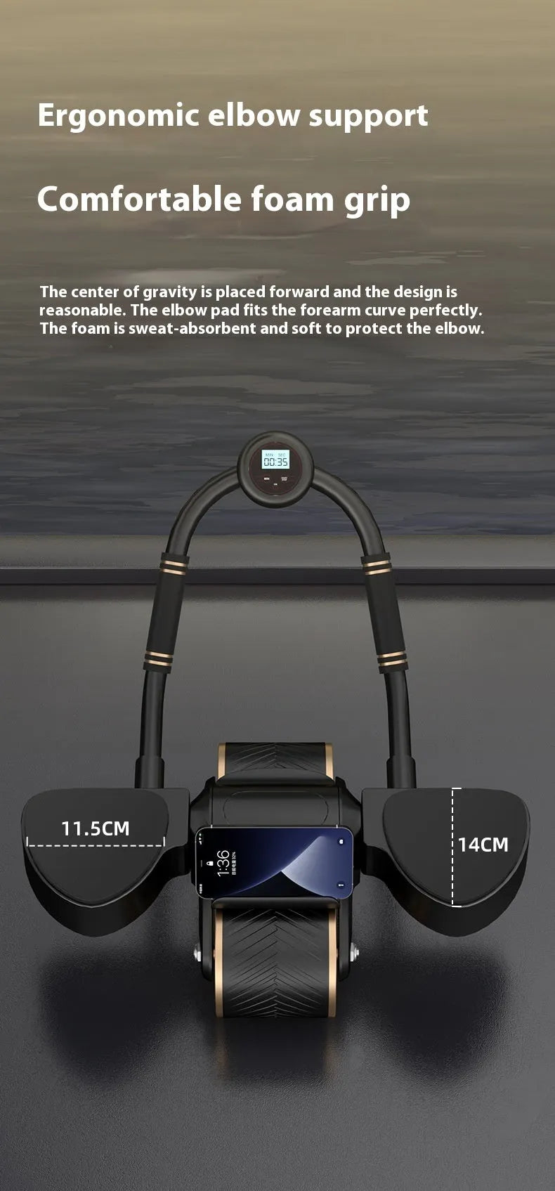 Abdominal Wheel Automatic Rebound New Elbow Support Women's Belly Roll - Bellarte Enchanté Abdominal Wheel Automatic Rebound New Elbow Support Women's Belly Roll