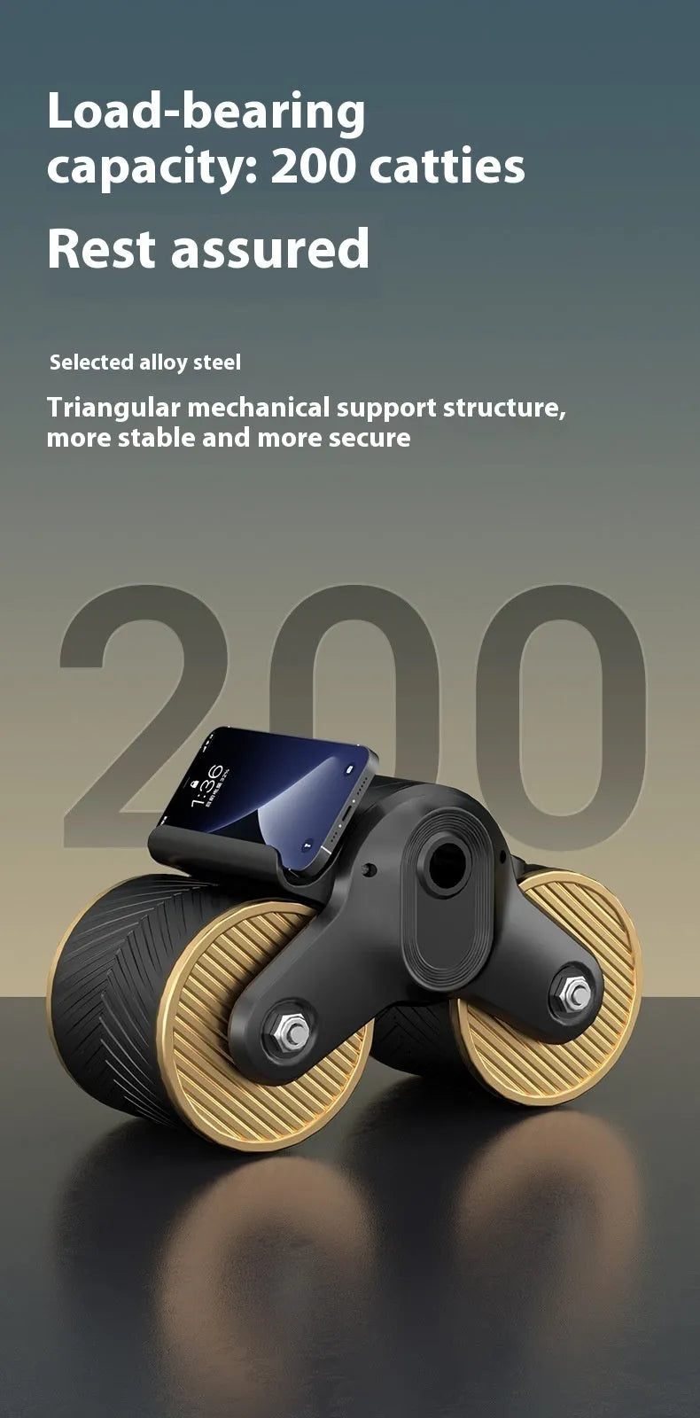 Abdominal Wheel Automatic Rebound New Elbow Support Women's Belly Roll - Bellarte Enchanté Abdominal Wheel Automatic Rebound New Elbow Support Women's Belly Roll