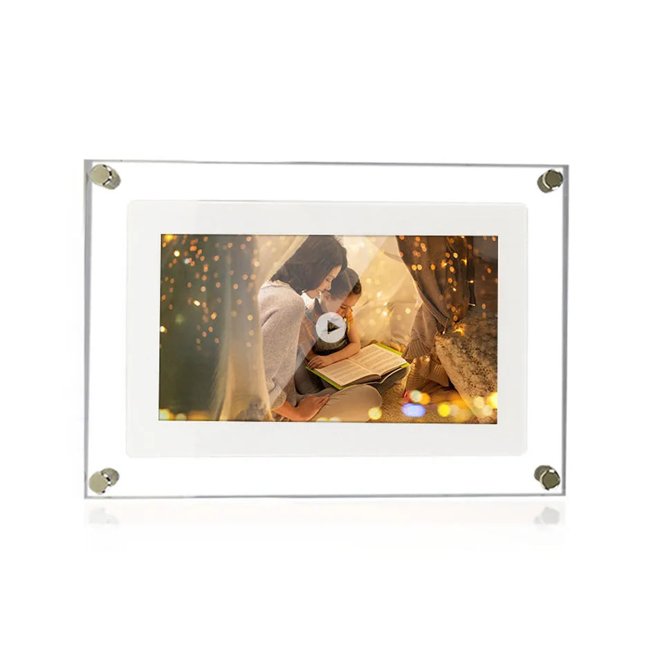 Acrylic Digital Photo Video Frame Battery New - Bellarte Enchanté Acrylic Digital Photo Video Frame Battery New
