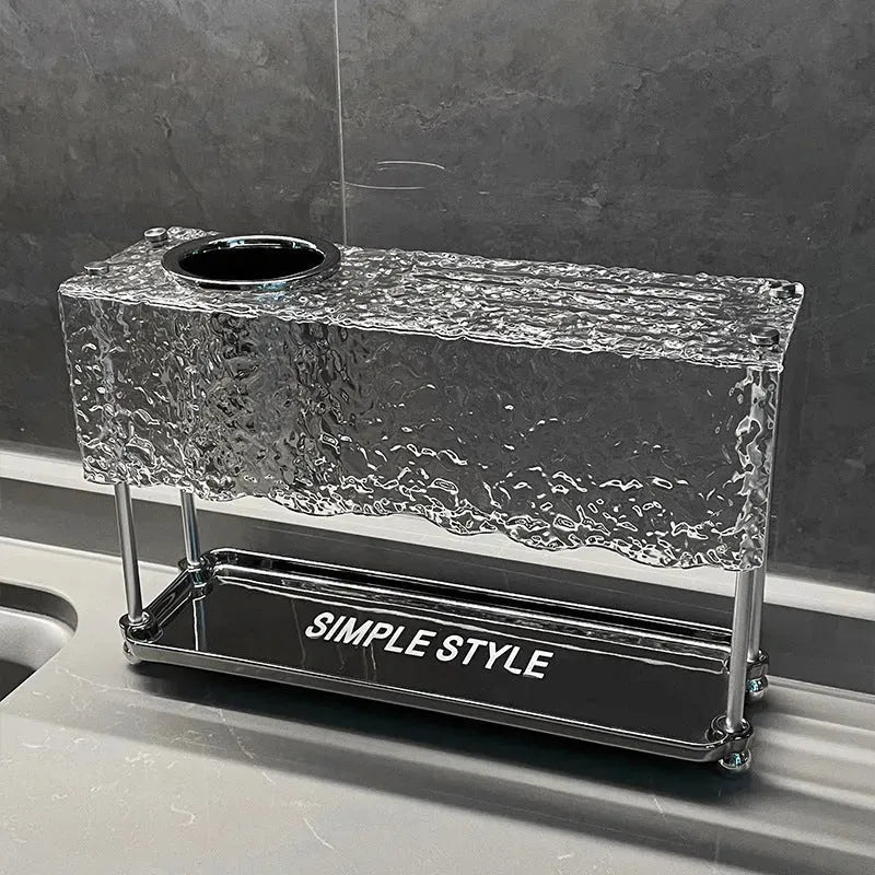 Acrylic Multifunctional Countertop Chopsticks And Knives Storage Rack - Bellarte Enchanté Acrylic Multifunctional Countertop Chopsticks And Knives Storage Rack