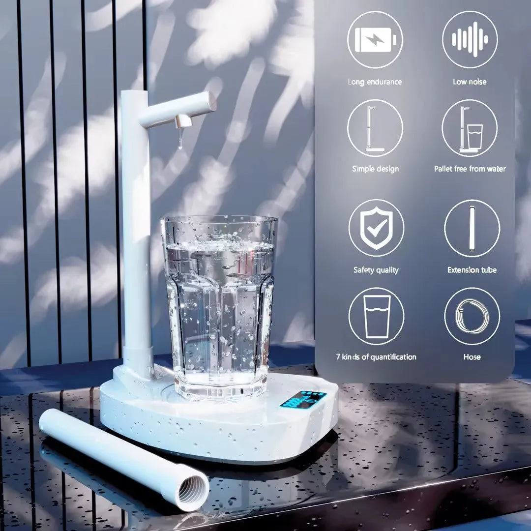 Added Extension Tupe Water Dispenser Automatic Water Bottle Desktop Rechargeable Water Dispenser With Stand - Bellarte Enchanté Added Extension Tupe Water Dispenser Automatic Water Bottle Desktop Rechargeable Water Dispenser With Stand