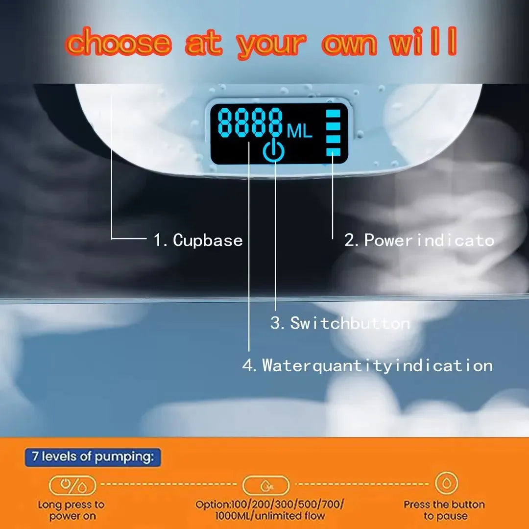 Added Extension Tupe Water Dispenser Automatic Water Bottle Desktop Rechargeable Water Dispenser With Stand - Bellarte Enchanté Added Extension Tupe Water Dispenser Automatic Water Bottle Desktop Rechargeable Water Dispenser With Stand