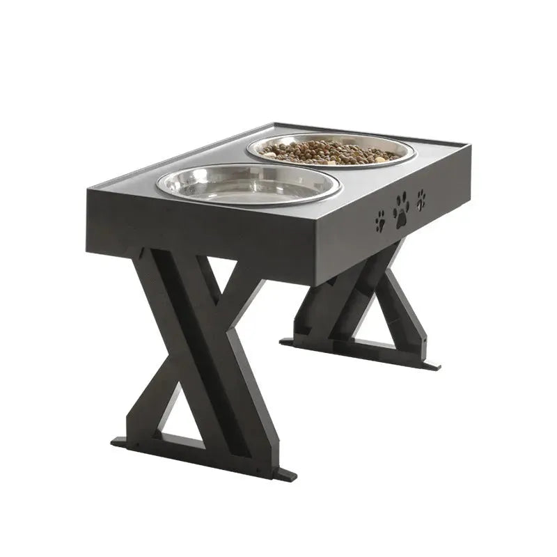 Adjustable Height And Large Capacity Stainless Steel Dog Food Bowl - Bellarte Enchanté Adjustable Height And Large Capacity Stainless Steel Dog Food Bowl