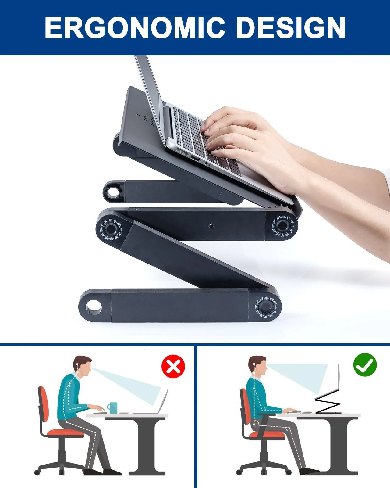 Adjustable Height Laptop Desk Laptop Stand - Bellarte Enchanté Adjustable Height Laptop Desk Laptop Stand